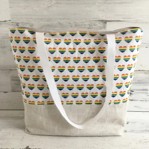 Pride Hearts - Travel Tote Bag