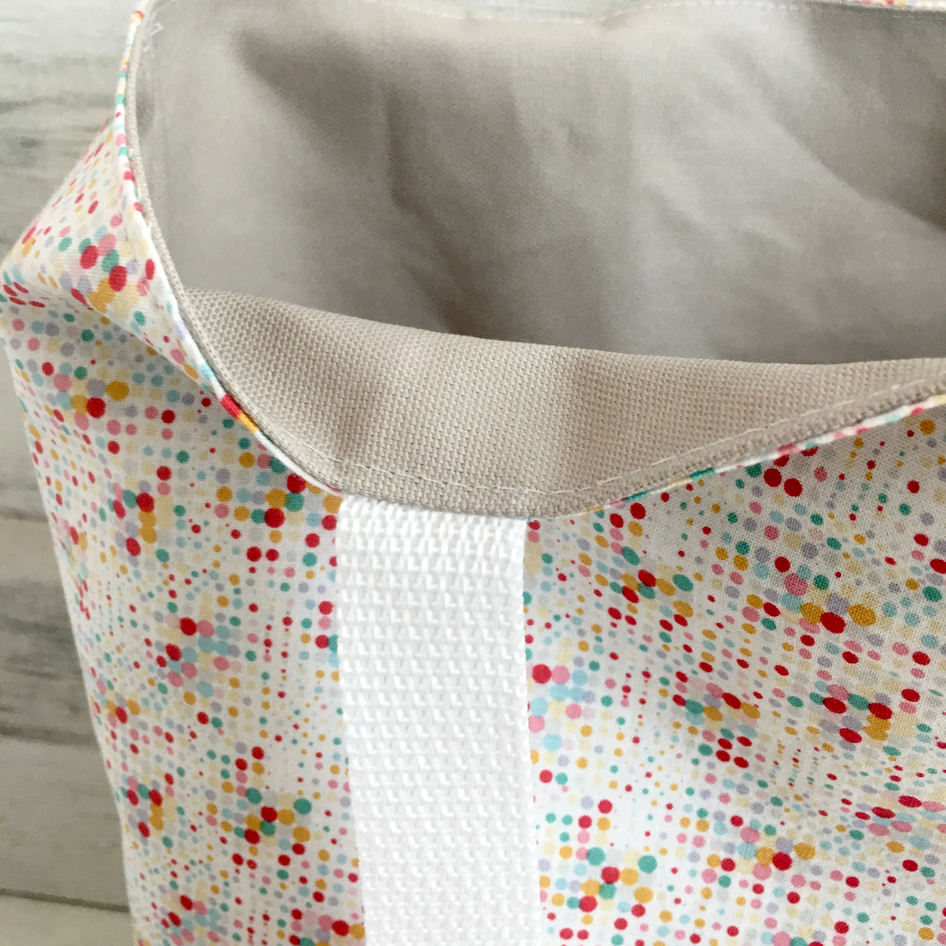 Rainbow Confetti - Travel Tote Bag