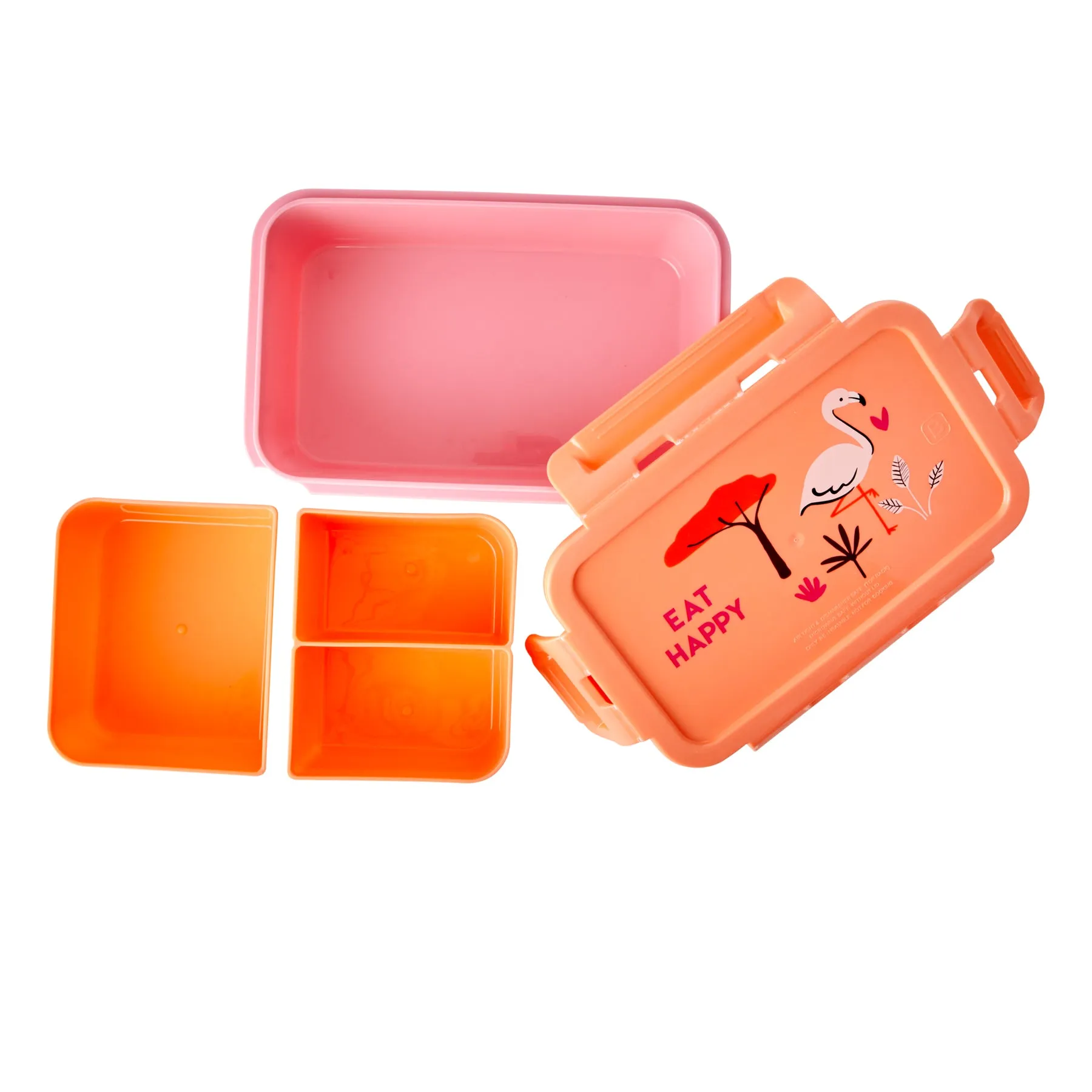 Rice DK Lunchbox with 3 Inserts - Coral Jungle Print