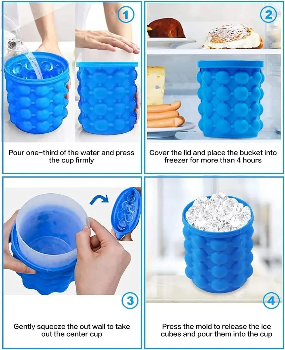Silicone Genie Ice Cube Maker