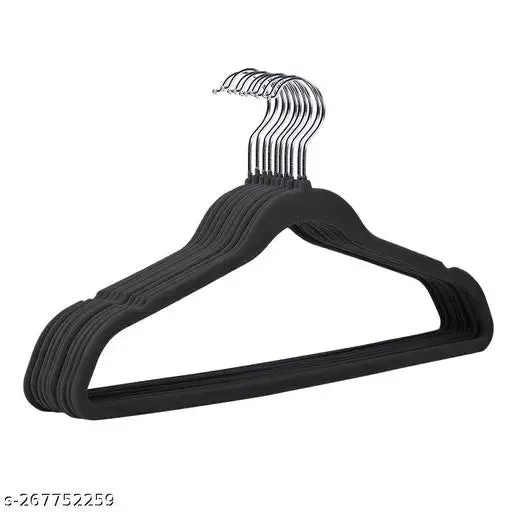 Simplify Black Velvet Hangers 10pc