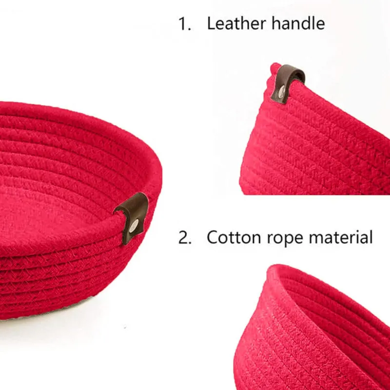 Stellen Natural Fiber Organizer (Red) - Set Of Three