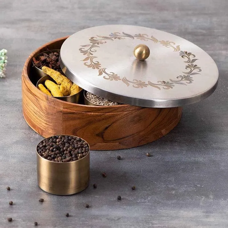 Teaky Masala Box - Silver