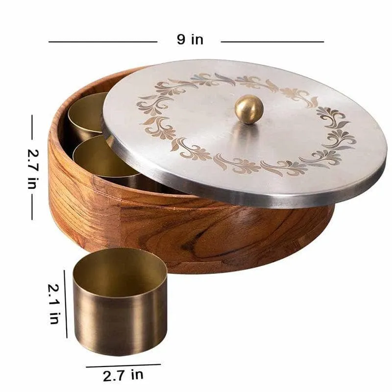 Teaky Masala Box - Silver