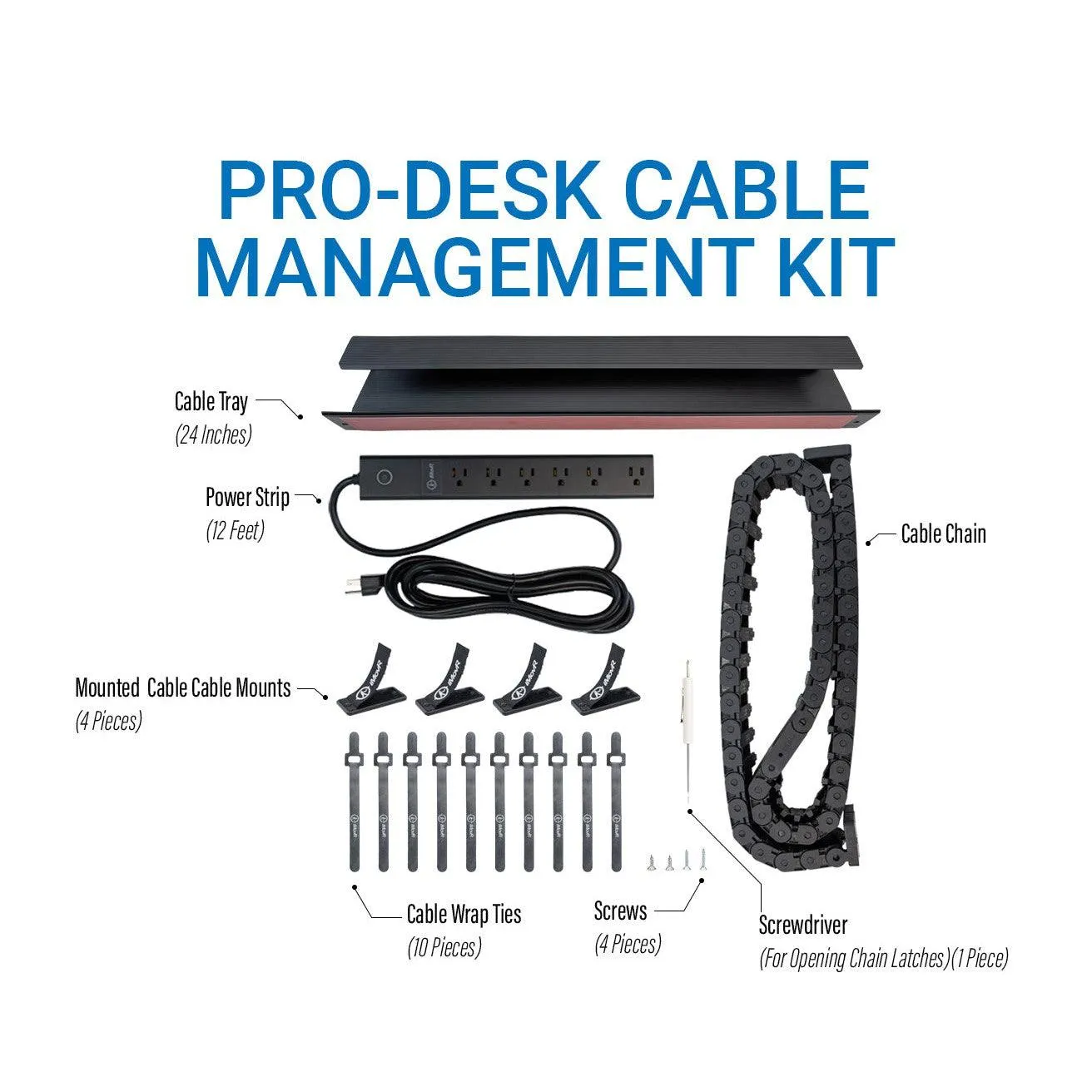 Tucker Pro Cable Management Kit for Standing Desks