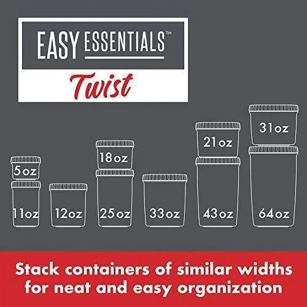 Twist Food Storage Container Set, 20-Piece