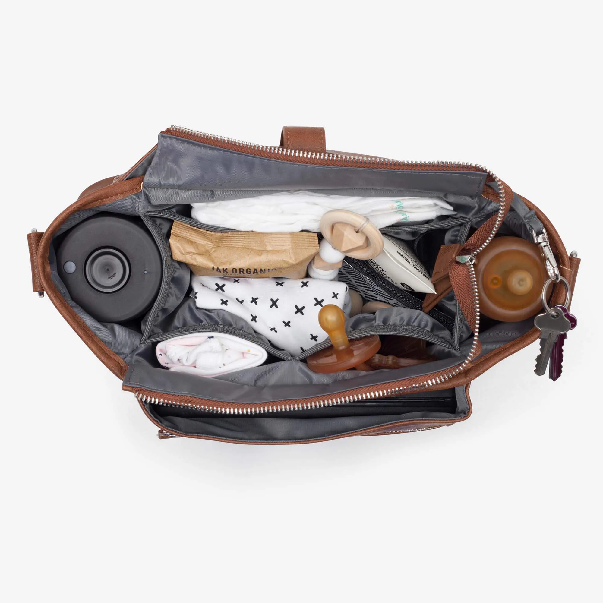 VANCHI Pram Caddy - Pebbled Tan