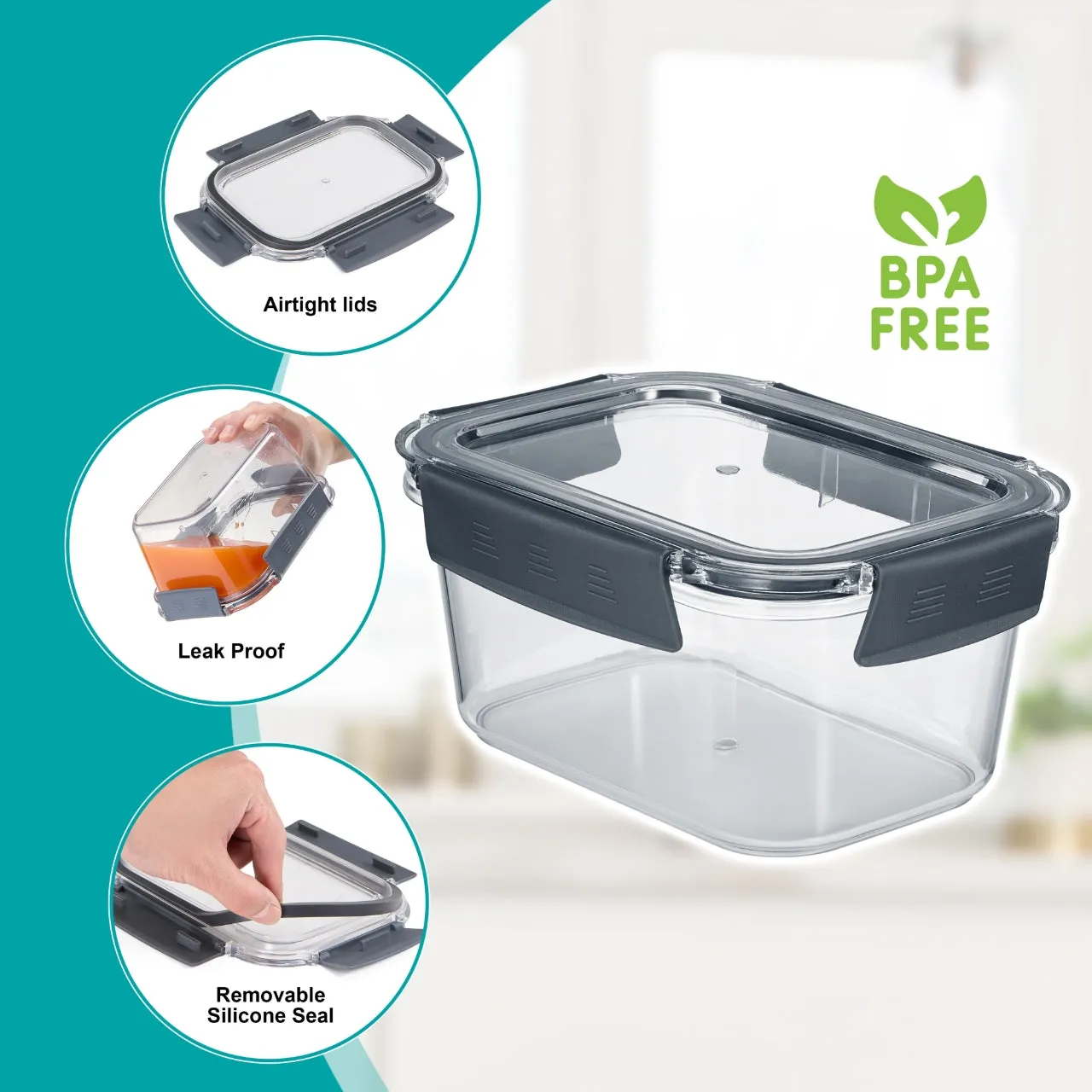 Variety Pack Food Storage Airtight Containers (16 Pack)