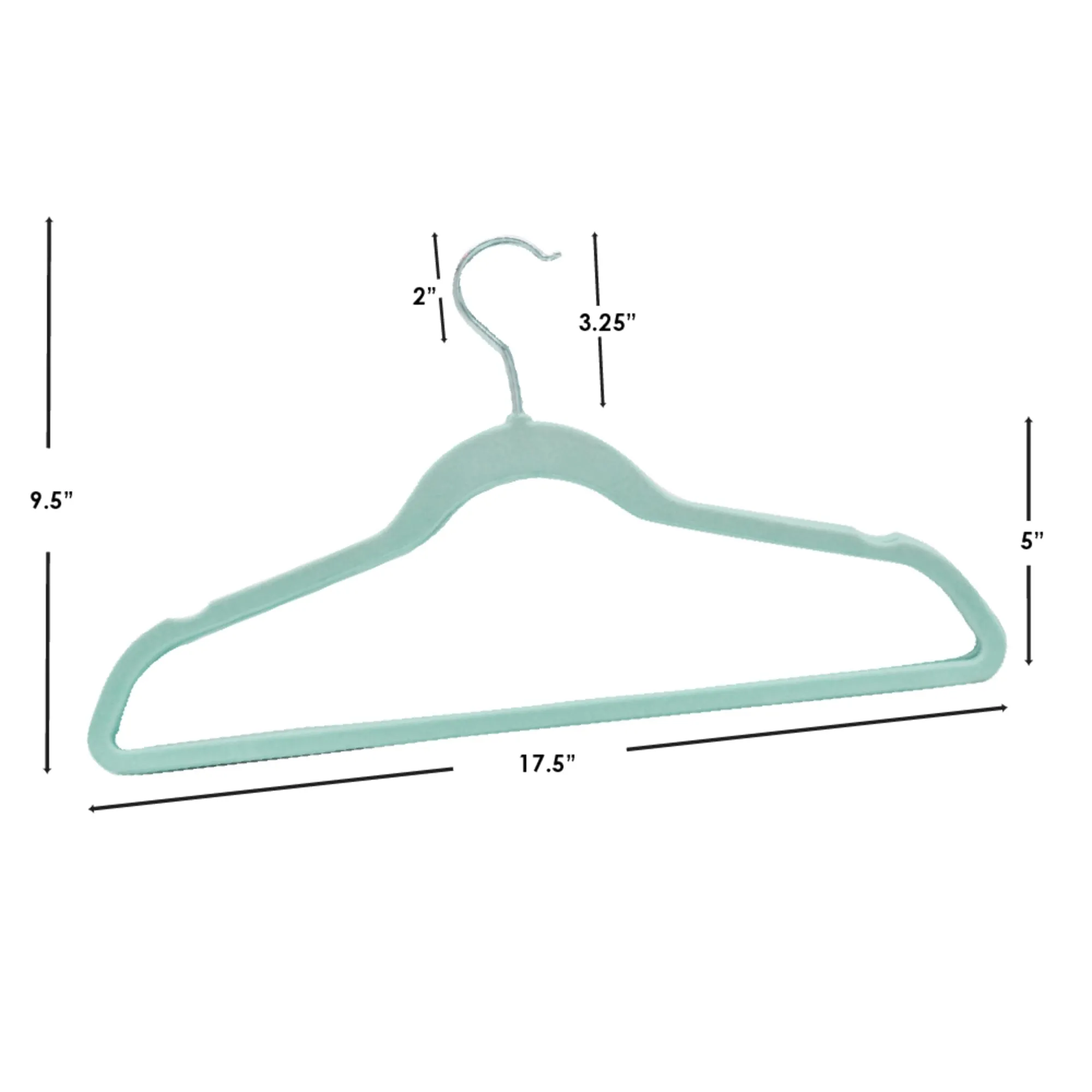 Velvet Hanger, (Pack of 10), Mint