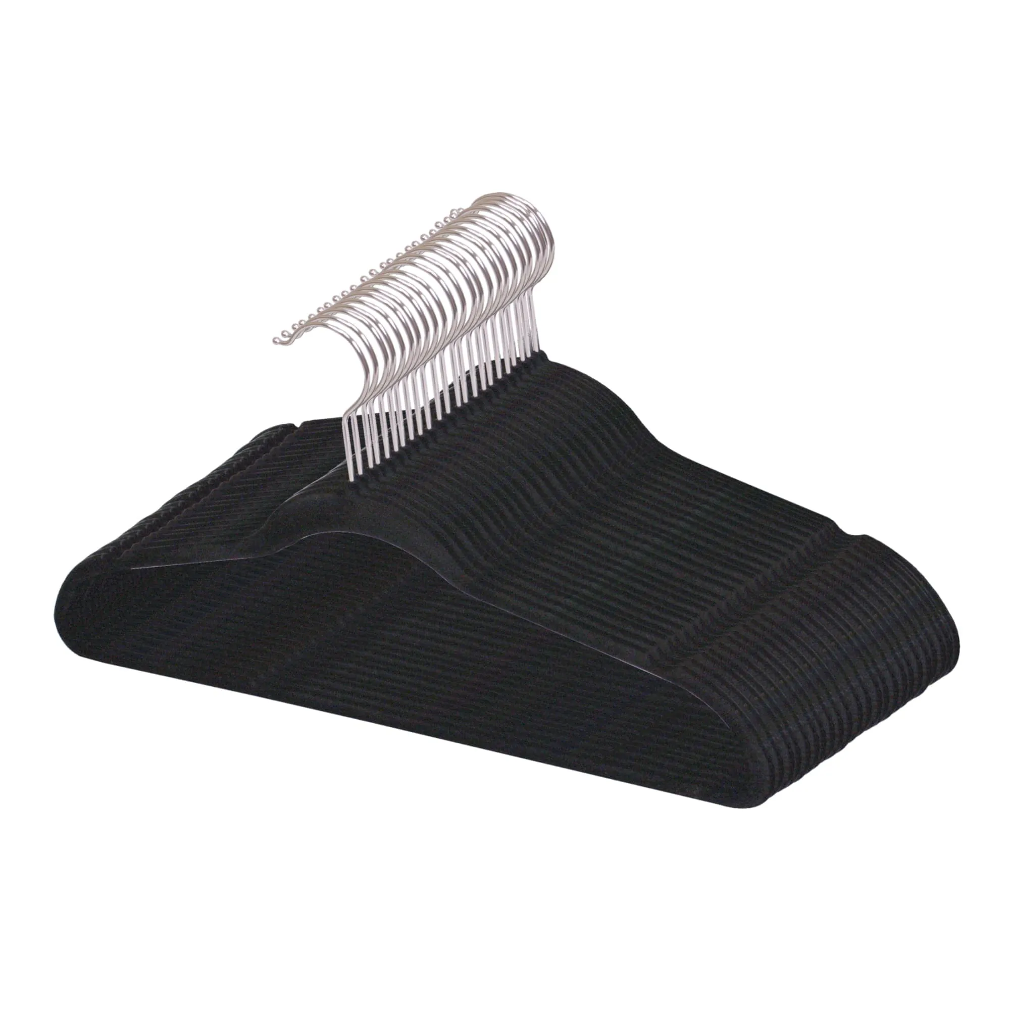Velvet Hanger, (Pack of 25), Black