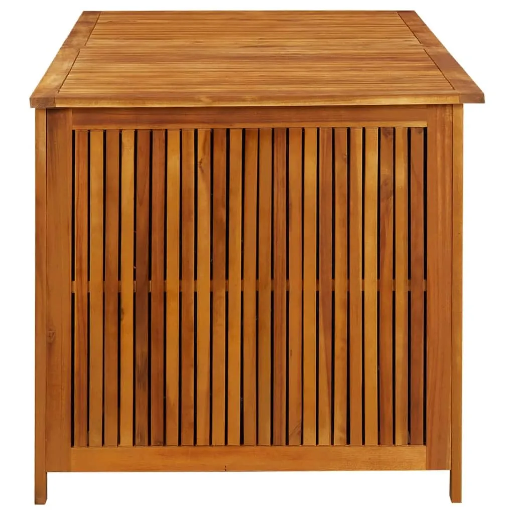 vidaXL Outdoor Storage Box, Acacia Wood, Gas-Lift Lid, Water-Resistant