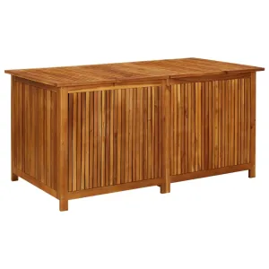 vidaXL Outdoor Storage Box, Acacia Wood, Gas-Lift Lid, Water-Resistant