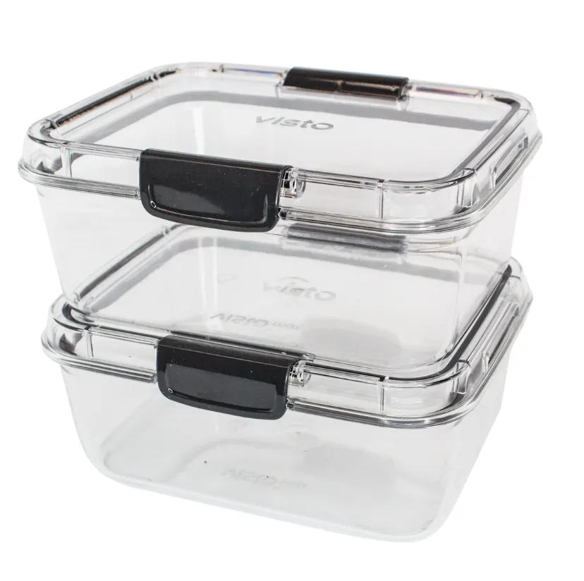 Visto Max 1L Food Storage Containers – Charcoal Twin Pack