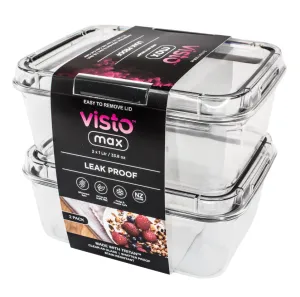 Visto Max 1L Food Storage Containers – Charcoal Twin Pack