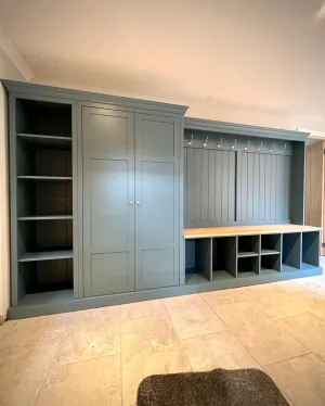XL Shelved Boot Room Bench Combination